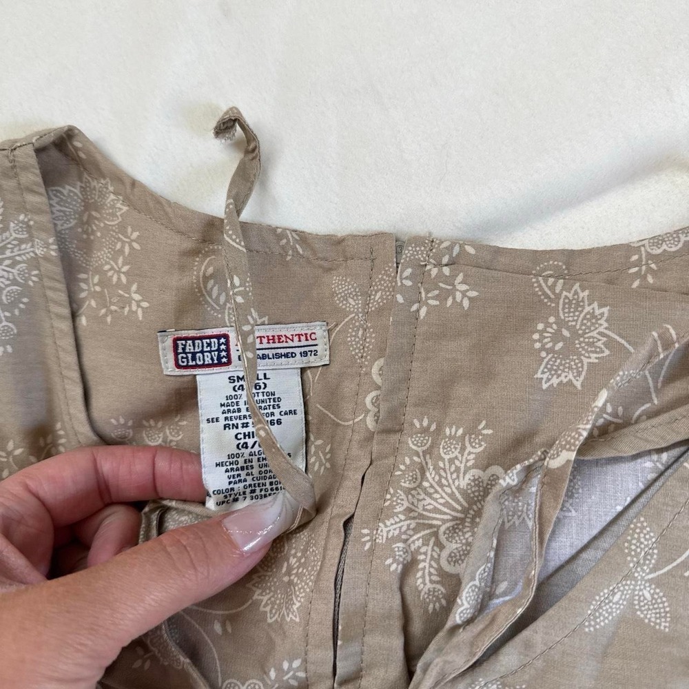 Y2K faded glory beige mini dress size small - Picture 2 of 5